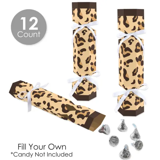 Big Dot of Happiness Leopard Print - No Snap Cheetah Party Table Favors - DIY Cracker Boxes - Set of 12 {4}