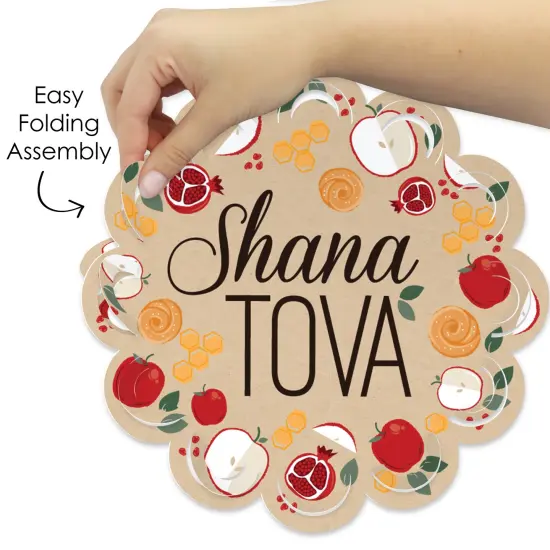 Big Dot of Happiness Rosh Hashanah - Jewish New Year Party Round Table Decorations - Paper Chargers - Place Setting For 12 {6}