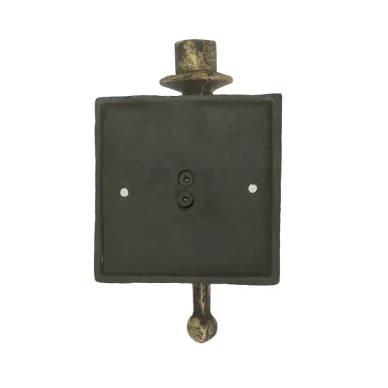 Set of 2 Cast Iron Antique Bronze Finish Torchbearer Wall Sconce Candle Holders {4}