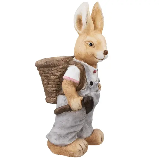Northlight Boy Rabbit Outdoor Easter Garden Planter - 19.25" Brown {5}
