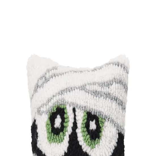 Mummy Face Small Accent Pillow 8" x 8" Fall Halloween Home Decor {4}