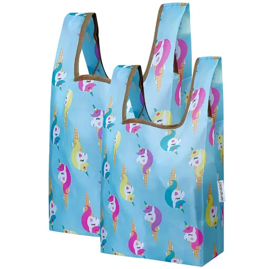 Wrapables JoliBag Collection Reusable Shopping Bag (Set of 2) Unicorn Treats {1}