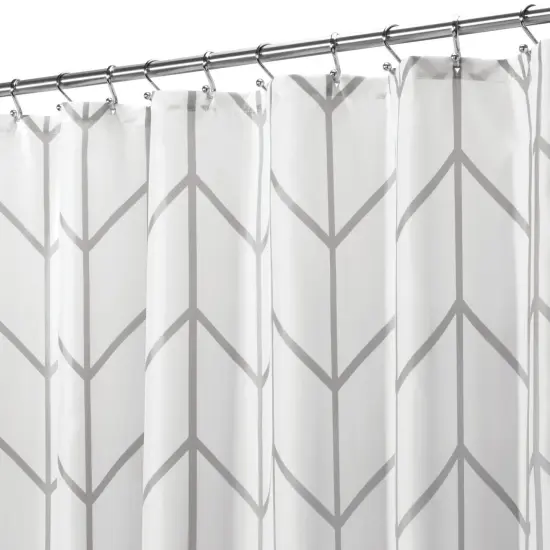 mDesign Chevron Print - Easy Care Fabric Shower Curtain {1}
