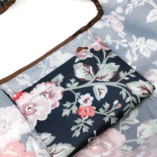 Wrapables Large & Small Foldable Tote Nylon Reusable Grocery Bags, Set of 2 Rose Vines {4}