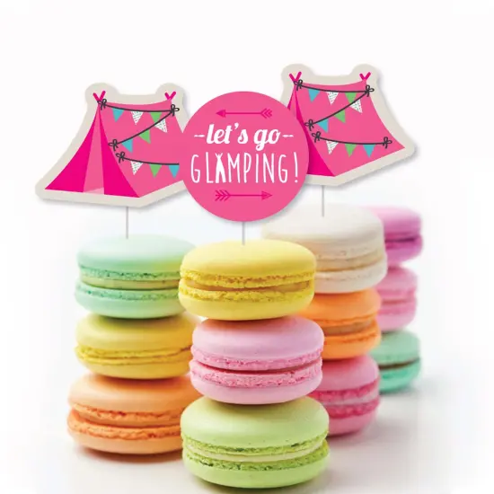 Big Dot of Happiness Let's Go Glamping - DIY Shaped Camp Glamp Party or Birthday Party Cut-Outs - 24 Count {4}