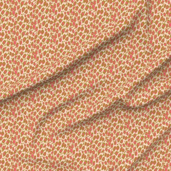 Various Fabrics by the Yard or Fat Quarter Bright Leopard Pink Peach Jungle Cat Spots Boho Custom Printed Fabric by Spoonflower {6}