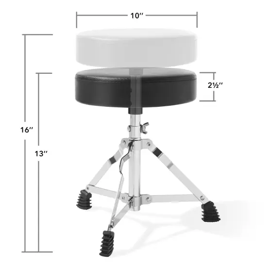 Gammon Percussion 5-Piece Junior Starter Drum Kit with Cymbals, Hardware, Sticks, & Throne {6}