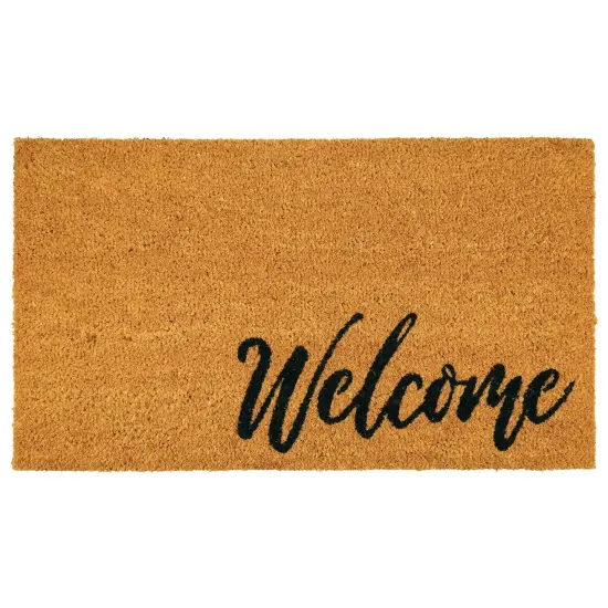 mDesign Welcome Entryway Doormat with Natural Fibers {4}