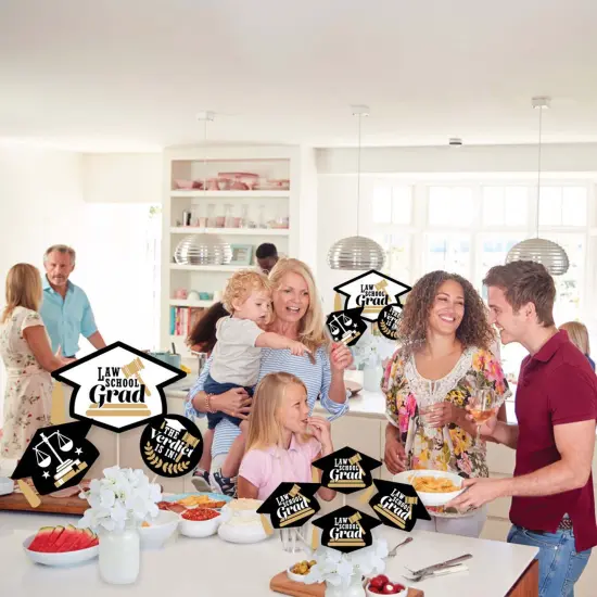 Big Dot of Happiness Law School Grad - Future Lawyer Graduation Party Centerpiece Sticks - Showstopper Table Toppers - 35 Pieces {6}