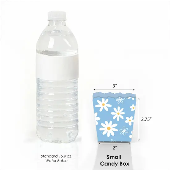 Big Dot of Happiness Blue Daisy Flowers - Party Mini Favor Boxes - Floral Party Treat Candy Boxes - Set of 12 {4}