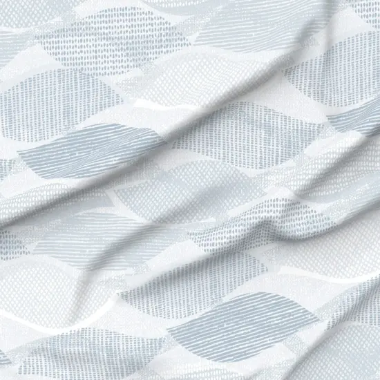 Various Fabrics by the Yard or Fat Quarter Blue Gray Waves Large Scale Neutral Geometric Abstract Ocean Modern Beach Home Custom Printed Fabric by Spoonflower {6}