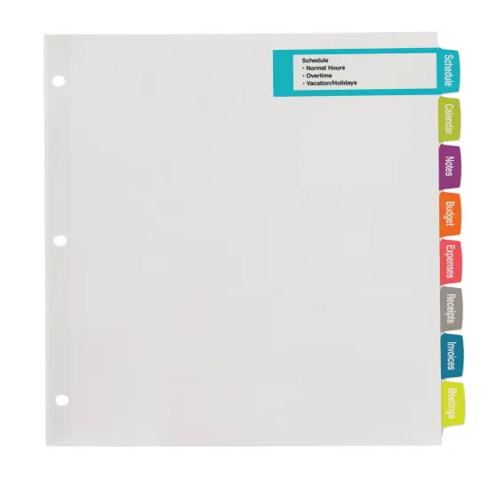 Avery Big Tab Printable Large White Label Dividers with Easy Peel, 8 Tabs, 20 Sets (14441) {6}