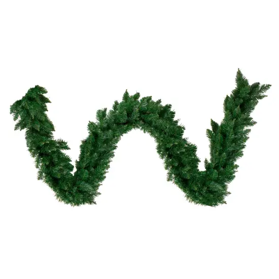Northlight 9' x 10" Twin Lakes Fir Artificial Christmas Garland - Unlit Green {1}