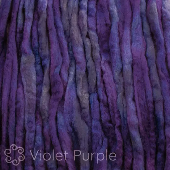 LEARN TO SPIN - Beginner's Spinning Kit with Hand Dyed BFL Roving, Drop Spindle & Printed Instructions w/ Video. Many Colors. Violet {2}