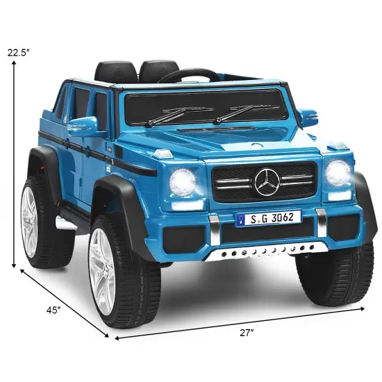 12V Kids Ride On Car with 2.4G Remote Control and USB Interface Navy {2}