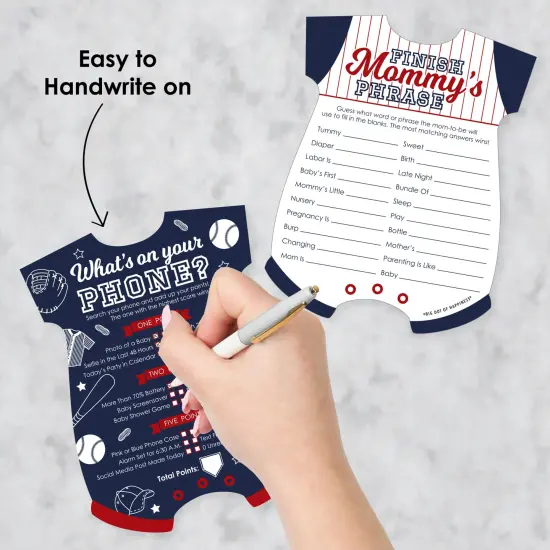 Big Dot of Happiness Batter Up - Baseball - 2-in-1 Baby Shower Cards - Activity Duo Games - Set of 20 {4}