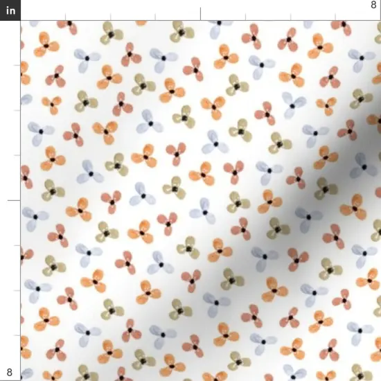 Various Fabrics by the Yard or Fat Quarter Delicate Floral Small Scale Hand Painted Wildflower Custom Printed Fabric by Spoonflower {4}