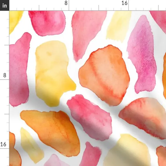 Various Fabrics by the Yard or Fat Quarter Watercolor Pink Orange Yellow Bright Whimsical Animal Print Custom Printed Fabric by Spoonflower {2}