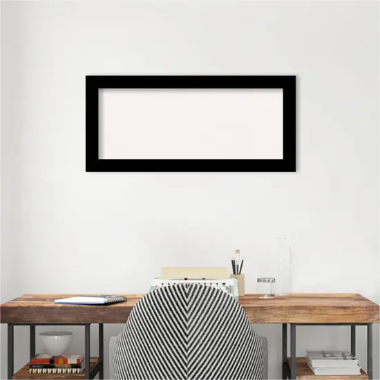 Brushed Framed Corkboard, White Cork Black {6}
