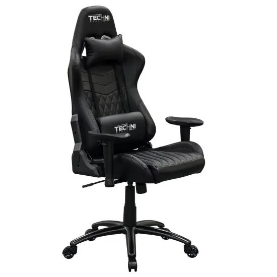 Techni Office Solutions 52.5" Vibrant Black Unique Techni Sports TS-5100 Comfortable Gaming Chair {1}