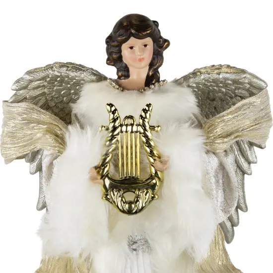 Northlight 18" White and Silver Angel Christmas Tree Topper, Unlit {7}