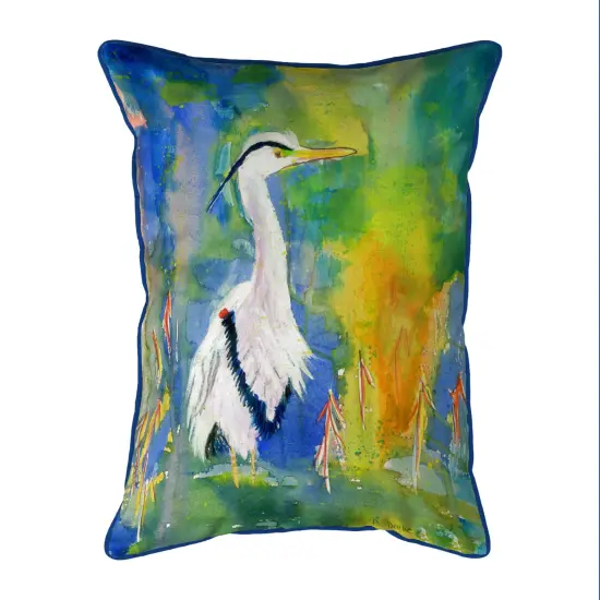Betsy Drake and Betsy's Blue Heron X-Large 24 X 20 Indoor/Outdoor Pillow {1}