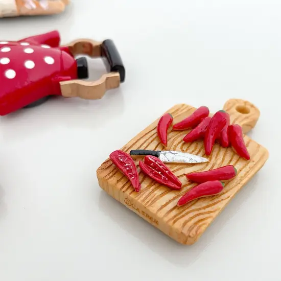 Wrapables 3D Resin Fridge Magnets, Food Simulation, Succulents, Famous Faces Refrigerator Magnets for Kitchen (Set of 5) {9}