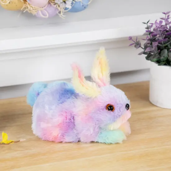 Northlight Plush Pastel Tie Dye Easter Bunny Figurine - 7" - Multicolor {3}