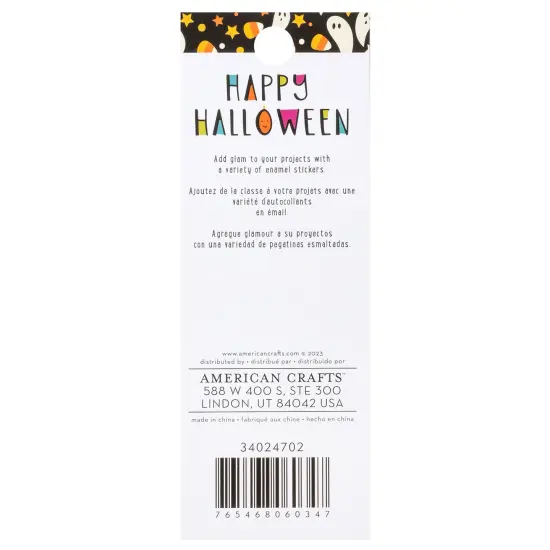 American Crafts Happy Halloween Enamel Dots-60/Pkg {3}