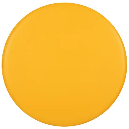 Emma and Oliver 18"H Soft Seating Flexible Circle Backless Chair for Classrooms and Common Spaces Yellow {6}