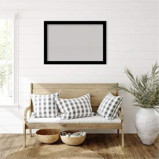 Brushed Framed Corkboard, Grey Cork Brushed Black {6}