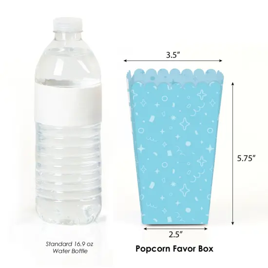 Big Dot of Happiness Blue Confetti Stars - Simple Party Favor Popcorn Treat Boxes - Set of 12 {3}