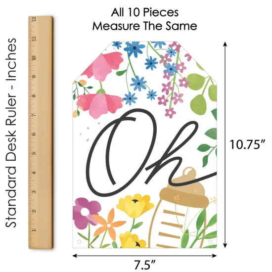 Big Dot of Happiness Wildflowers Baby - Hanging Vertical Paper Door Banners - Boho Floral Baby Shower Wall Decoration Kit - Indoor Door Decor {7}