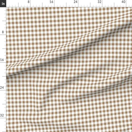 Various Fabrics by the Yard or Fat Quarter Neutral Squares Checkered Earth Tones Custom Printed Fabric by Spoonflower {1}