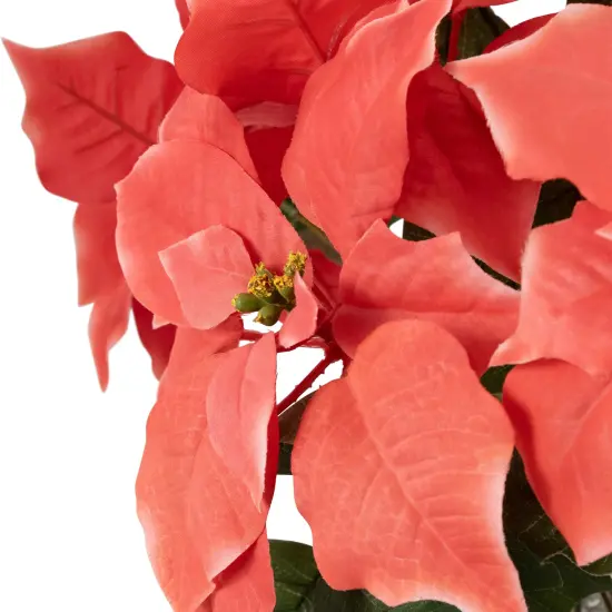 Northlight Artificial Christmas Poinsettia with Wrapped Base - 28" - Pink {7}