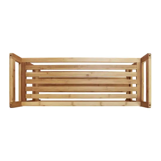 Oceanstar 2 Tier Bamboo Shoe Rack, Square Brown {4}