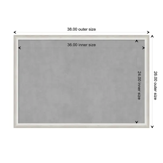 Two Tone Wood Framed Magnetic Board Two Tone Silver {1}