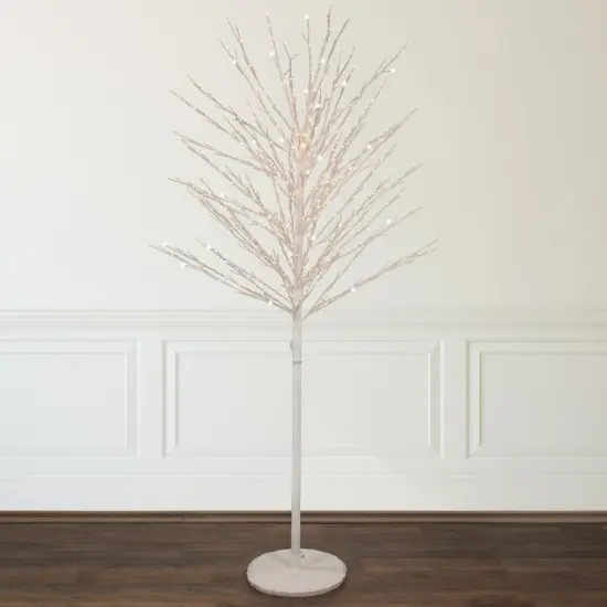 Northlight 5' White LED Lighted Christmas Twig Tree - Warm White Lights {3}