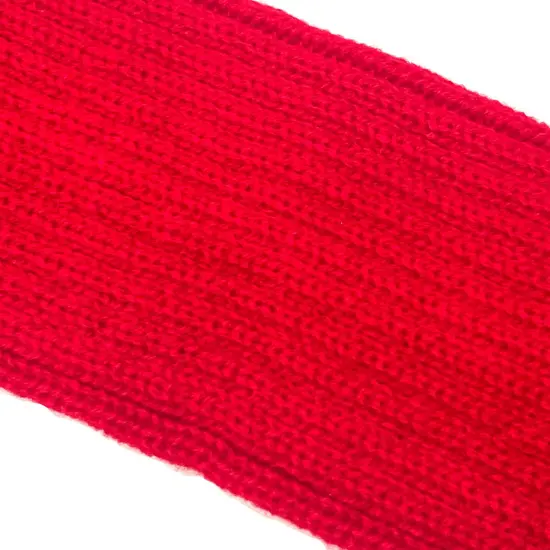 Wrapables 80's Style Neon Fluorescent Ribbed Leg Warmers Red {4}