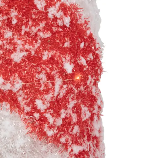 Northlight LED Lighted Snowy Candy Cane Striped Christmas Cone Trees - 3.25' - Set of 3 Red {7}