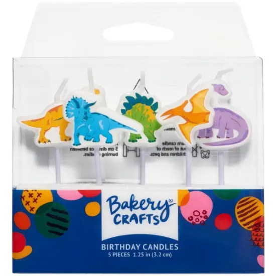 Dinosaur Shaped Candles, 5pc {3}