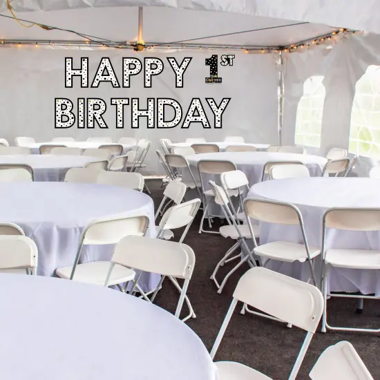 Big Dot of Happiness 1st Birthday Little Mr. Onederful - Peel and Stick Boy First Birthday Party Large Banner Wall Decals - Happy Birthday {3}