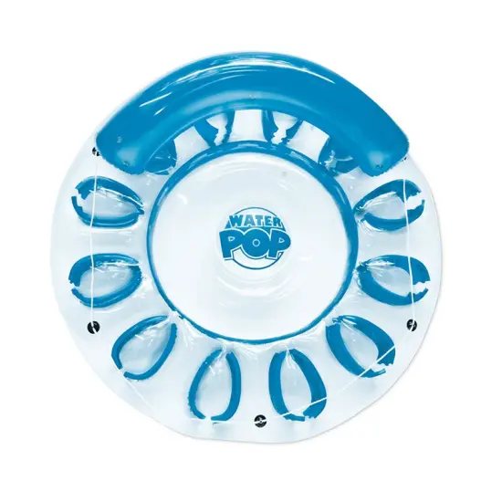 Swim Central 72" Inflatable Blue Water Pop Circular Swimming Pool Lounger {3}