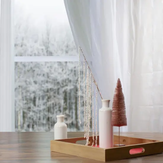 Northlight Artificial Beaded Weeping Twig Christmas Spray - 25" - Cream Ivory {3}