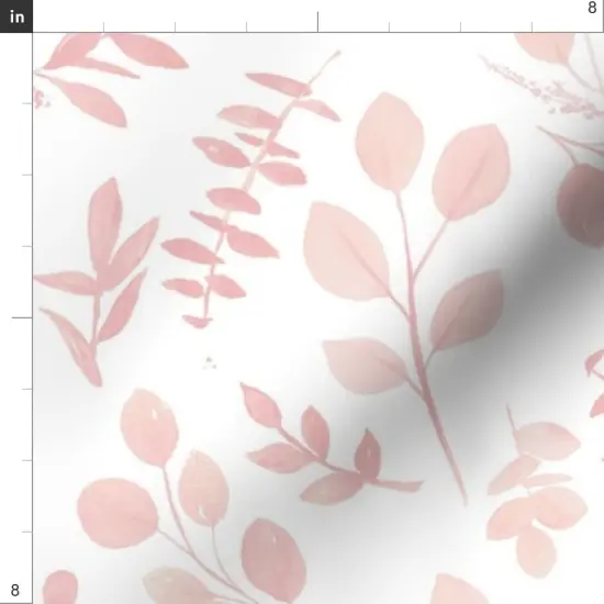 Various Fabrics by the Yard or Fat Quarter Watercolor Leaves Blush Pink Eucalyptus Botanical Nature Pastel Custom Printed Fabric by Spoonflower {4}