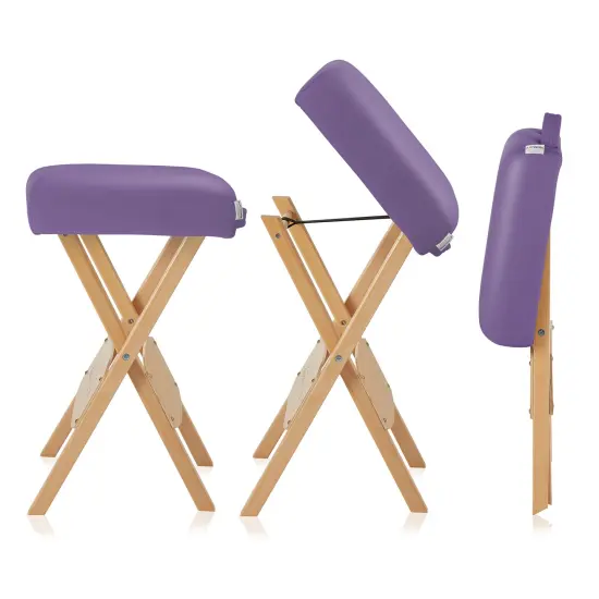 Saloniture Wood Folding Massage Stool with Carrying Case {4}