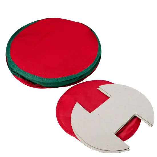 Northlight 12&rdquo; Red and Green Christmas Light Storage Organizer with Clear Window {3}