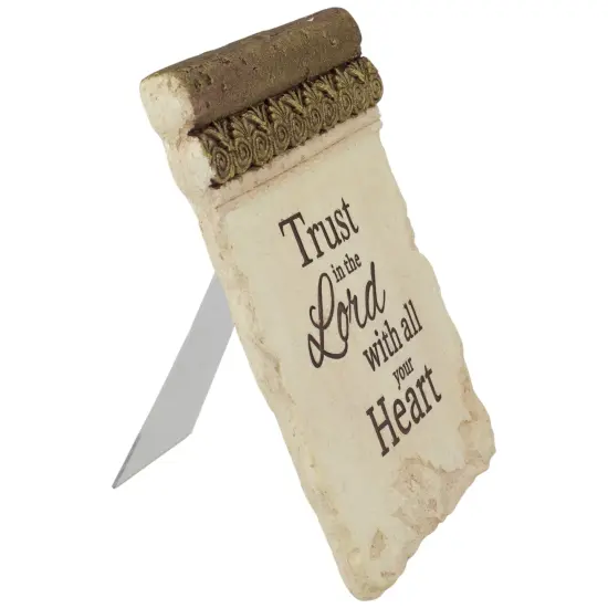 Roman Trust in the Lord with all Your Heart Plaque with Easel - 8" Beige {4}