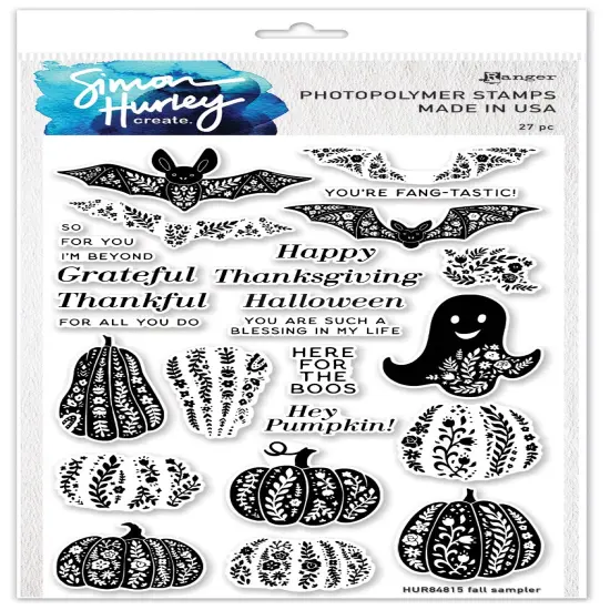 Simon Hurley create. Clear Stamps 6"X9"-Fall Sampler {1}