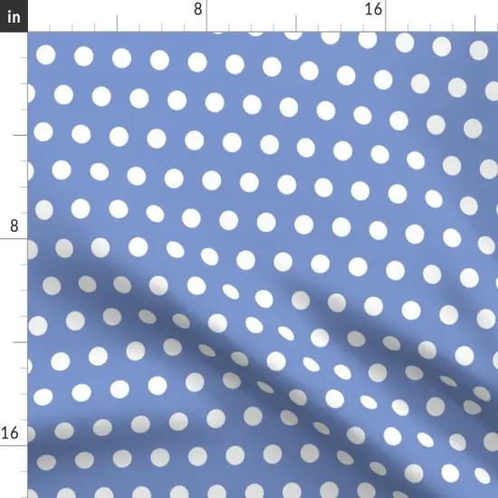 Various Fabrics by the Yard or Fat Quarter Blue Bright Polka Dots Costal Beach Whimsical Large Scale Custom Printed Fabric by Spoonflower {2}